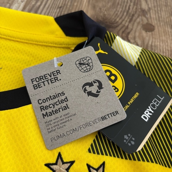 NWT PUMA BORUSSIA DORTMUND 22/23 REPLICA CUP Soccer Jersey - Picture 5 of 14